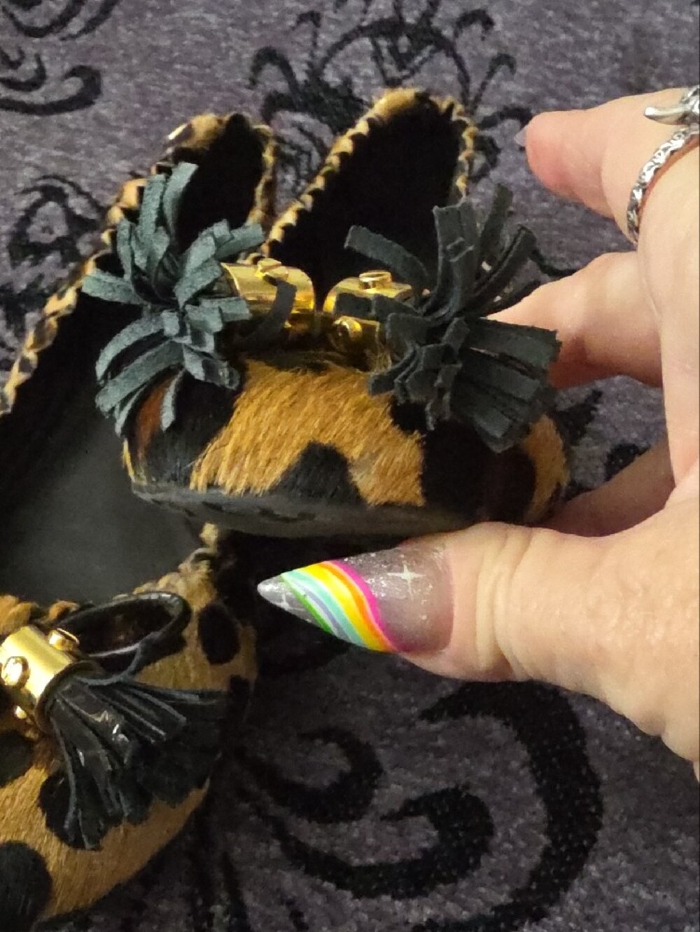 Tory Burch Tassel Ballet Flats in Brown and Black Sz 6 Says 6.5 Runs Small - Picture 3 of 16